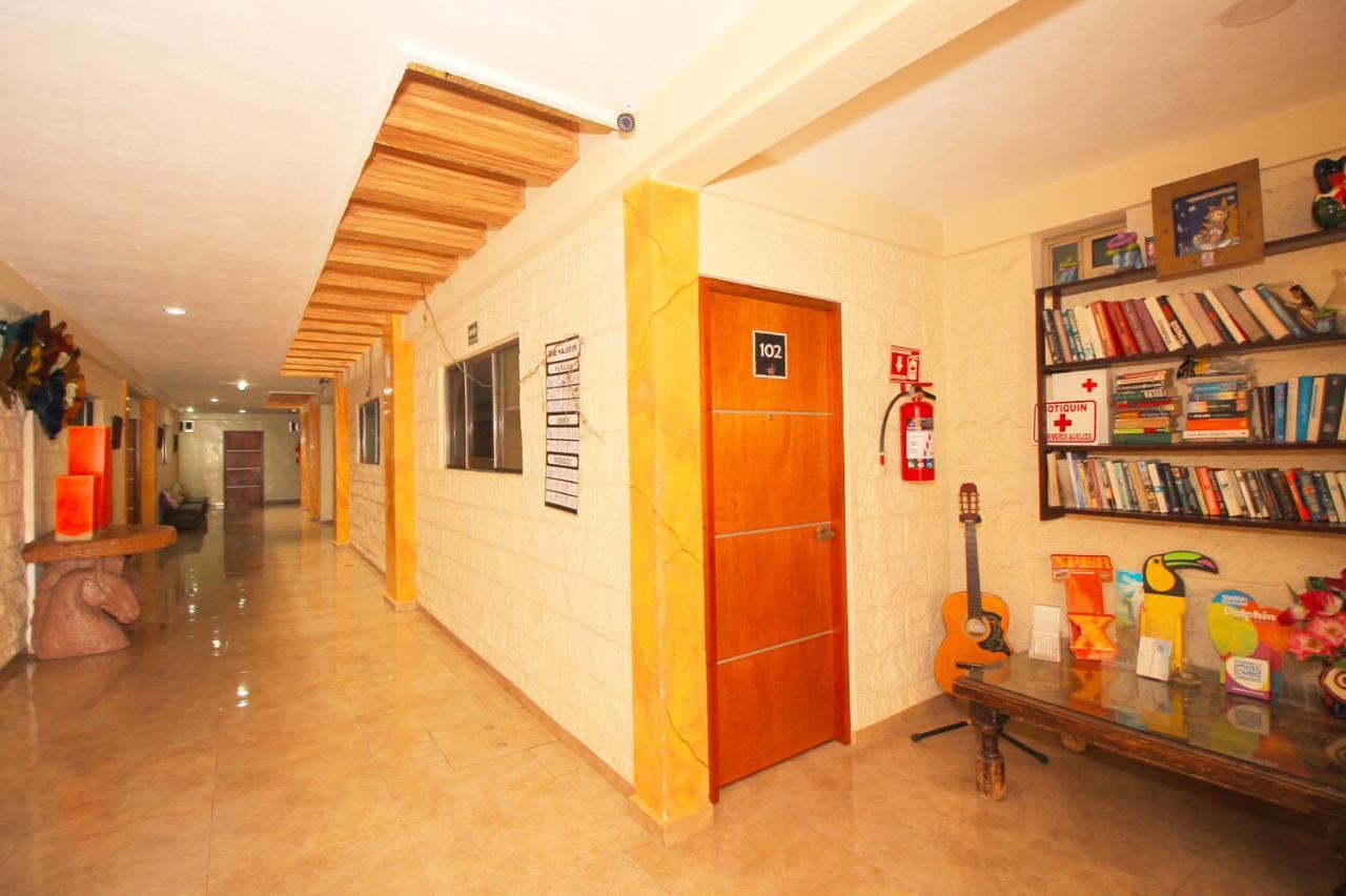 Papagayo Hotel Boutique Плая-дель-Кармен Экстерьер фото Library